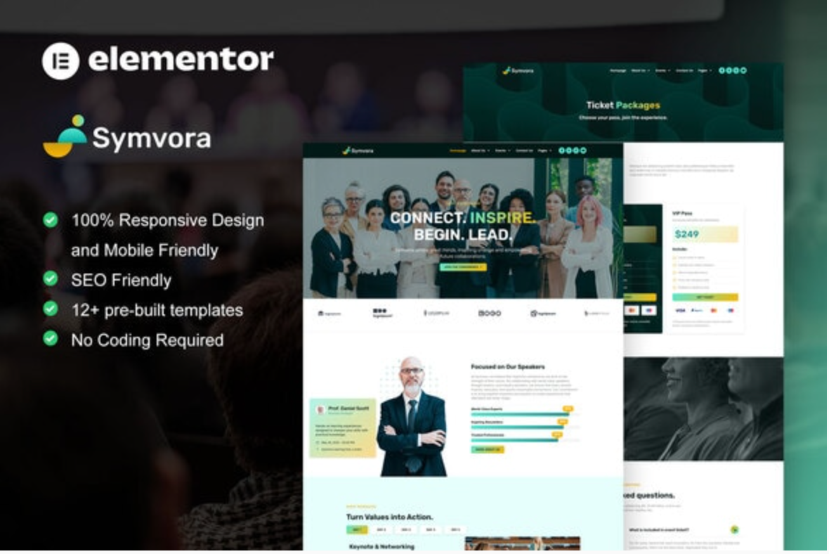 Symvora - Event & Conference Elementor Pro Template Kit