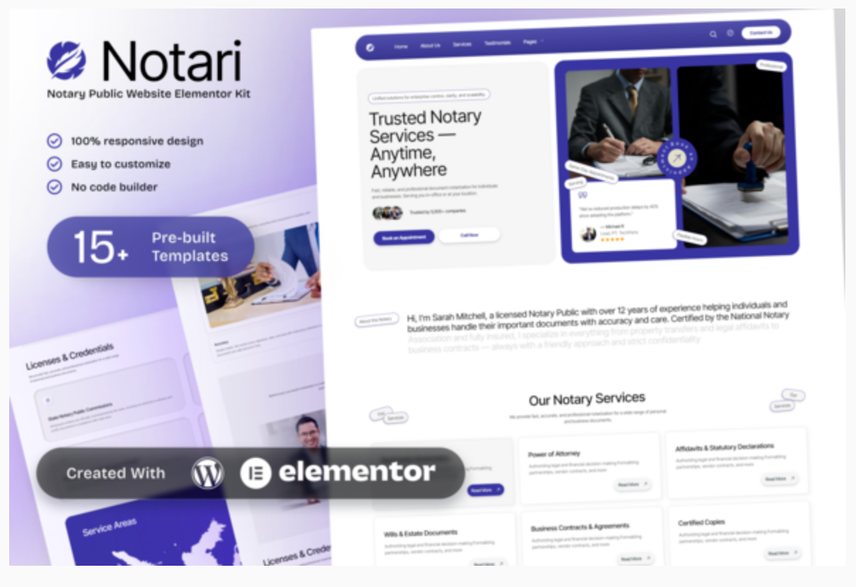 Notario - Notary Public Elementor Template Kit