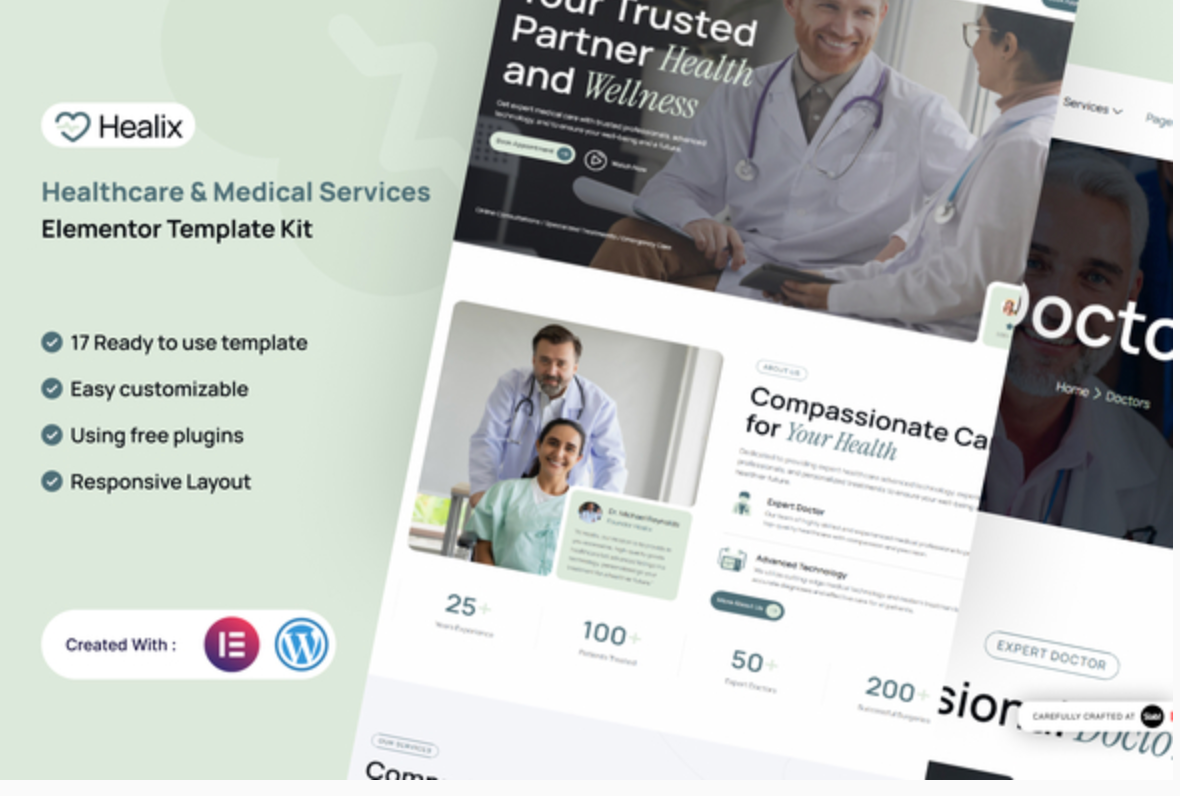 Healix - Healthcare & Medical Services Elementor Template Kit