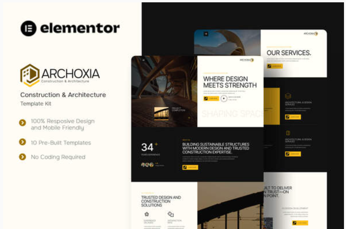 Archoxia - Construction & Architecture Elementor Template Kit