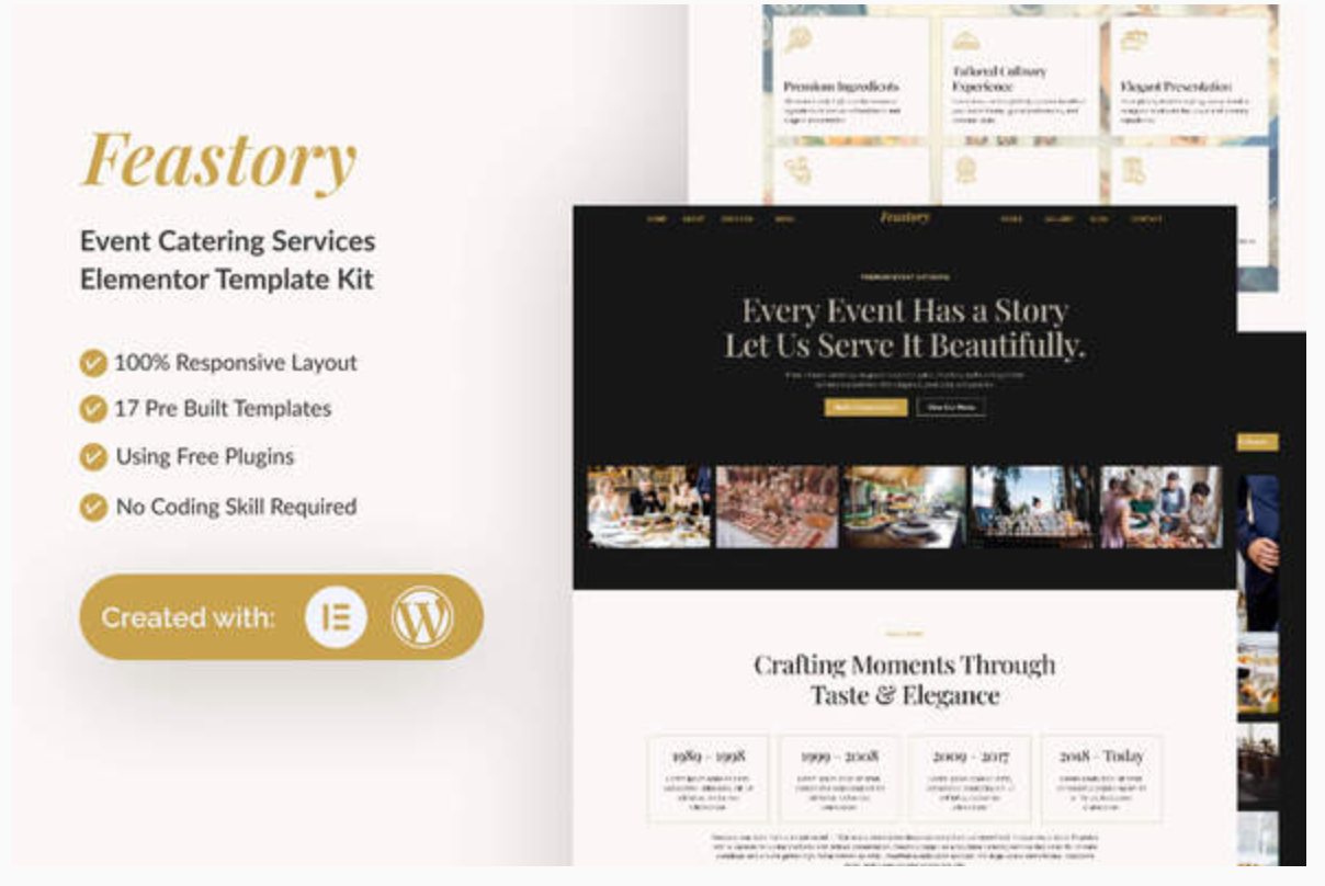 Feastory - Event Catering Service Elementor Template Kit