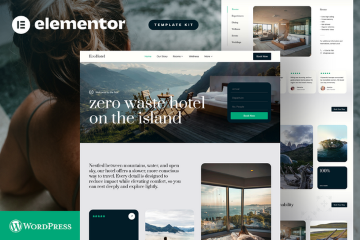 EcoHotel - Resort & Wellness Elementor Template Kit