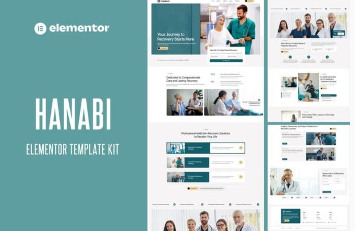 Hanabi - Addiction Recovery and Rehabilitation Center Elementor Template Kit