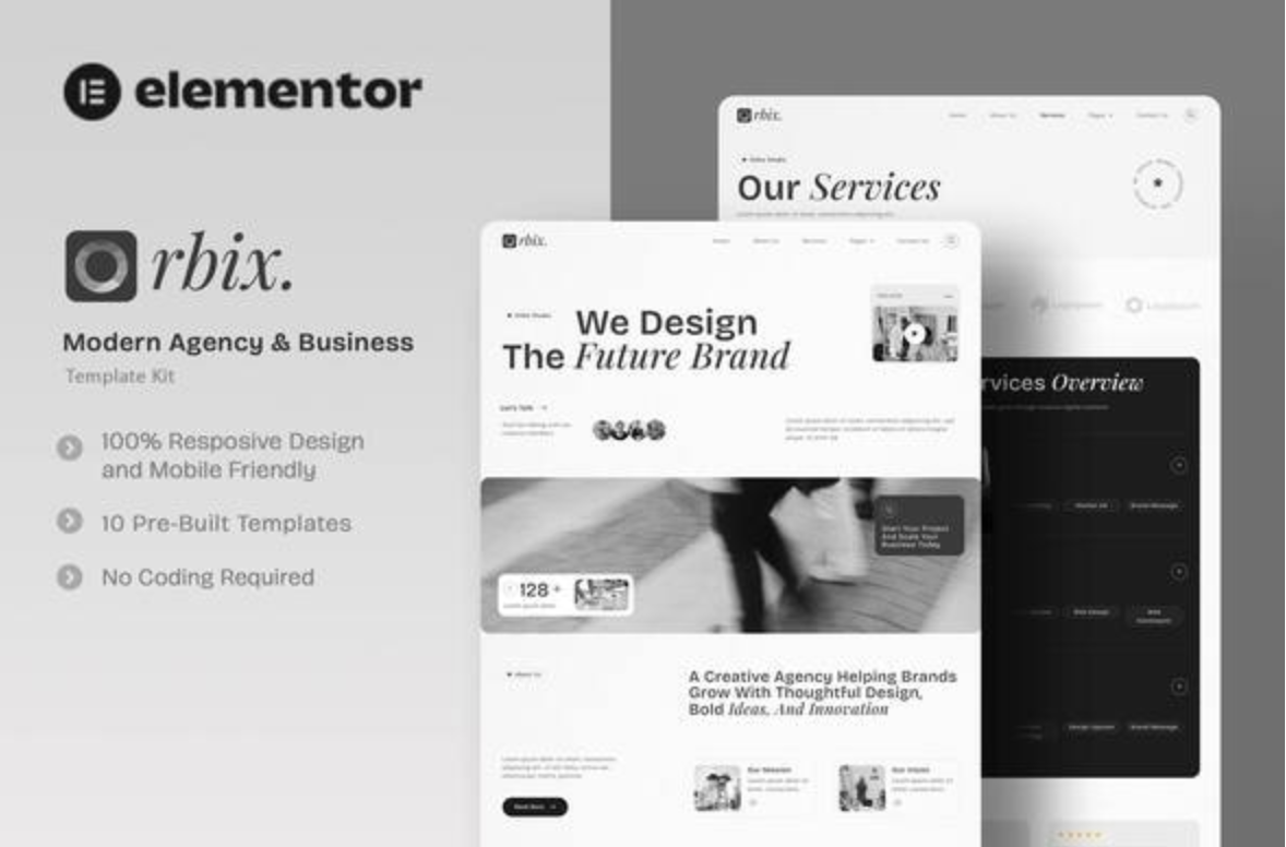 Orbix - Modern Agency & Business Elementor Template Kit