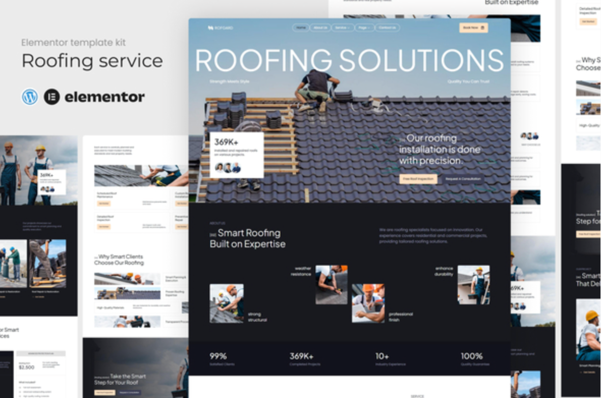 Rofgard - Roofing Services Elementor Template Kit
