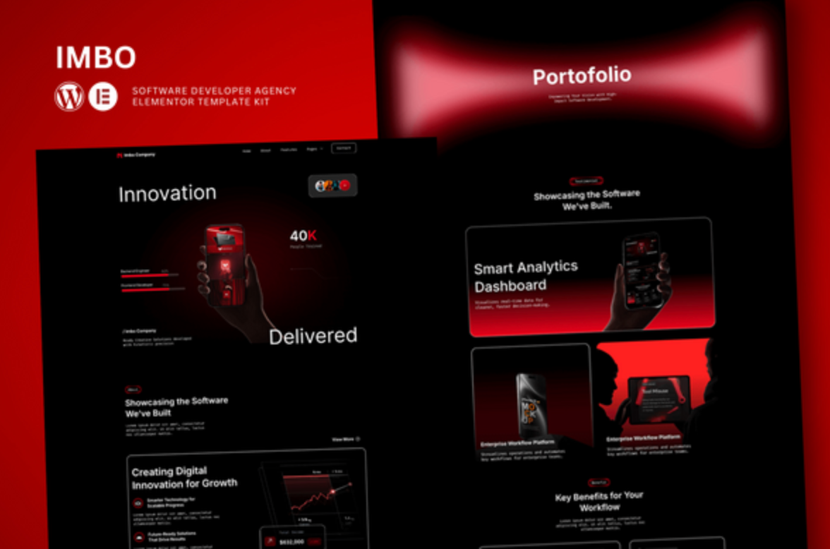 Imbo - Software Development & IT Solutions Elementor Template Kit