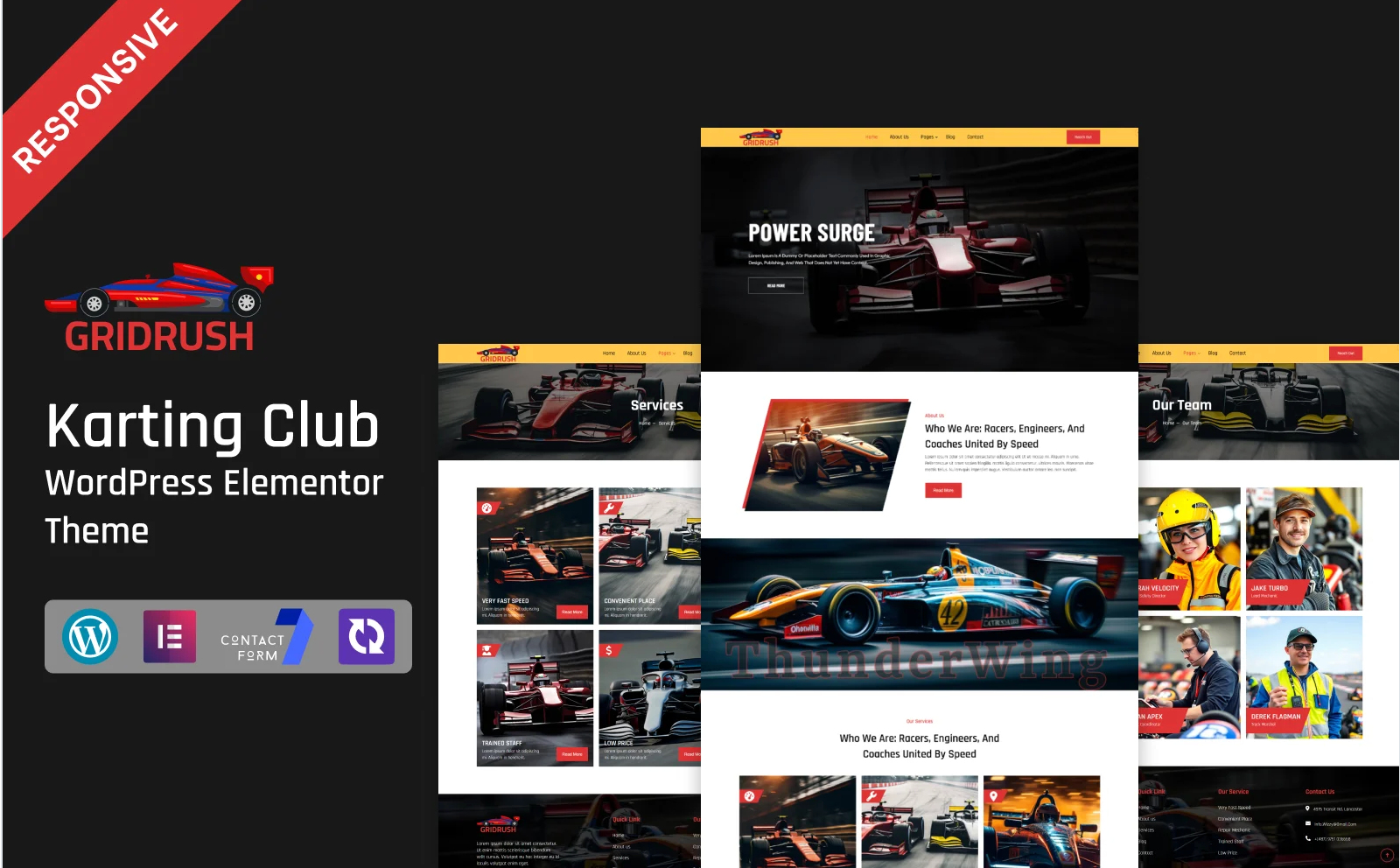 GridRush - Karting Club WordPress Elementor Theme