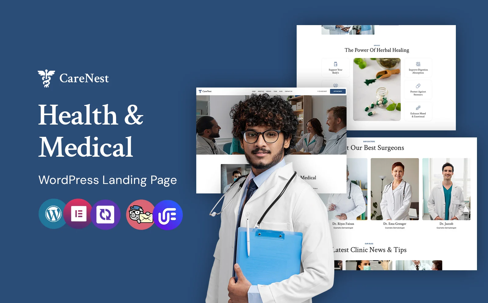 Carenest - Health and Medical WordPress CMS Landing Page