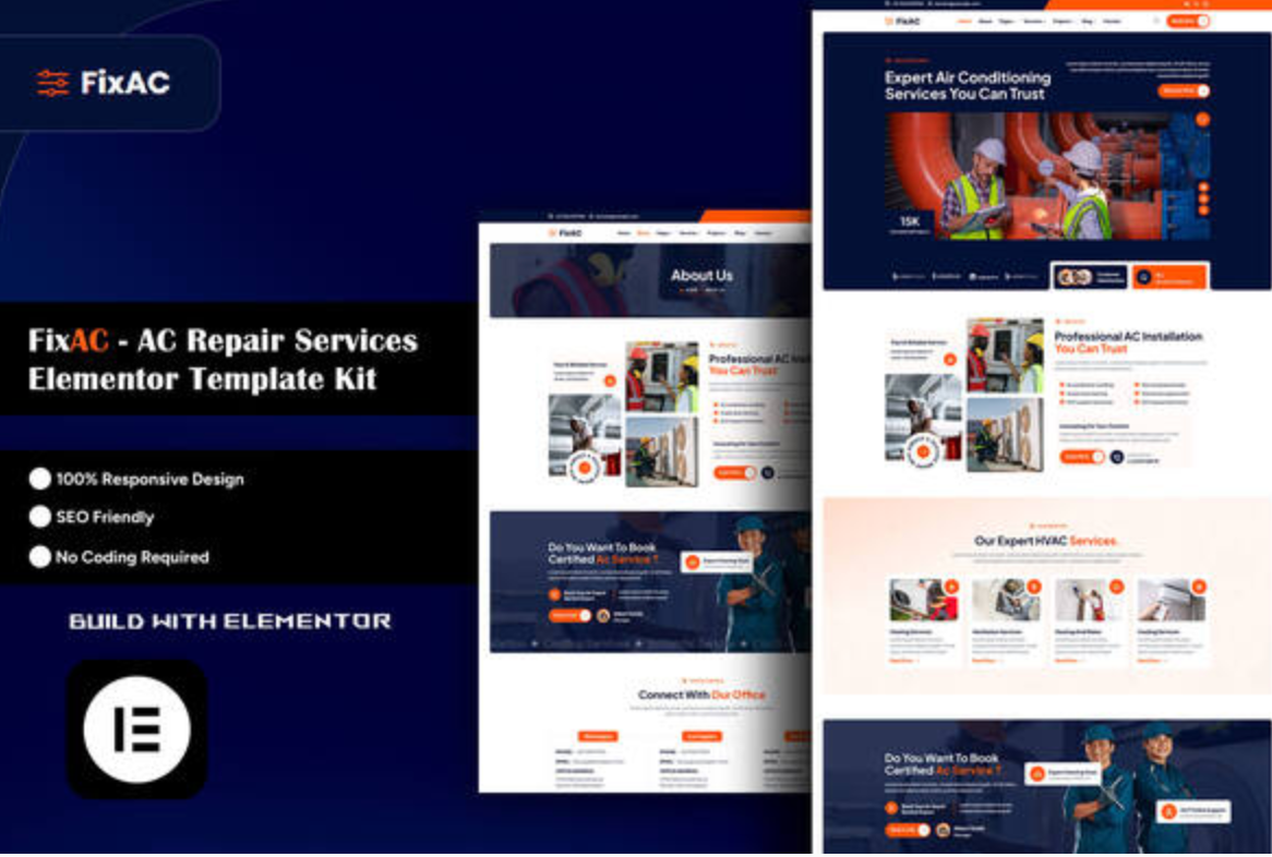 FixAC - AC Repair Services Elementor Template Kit