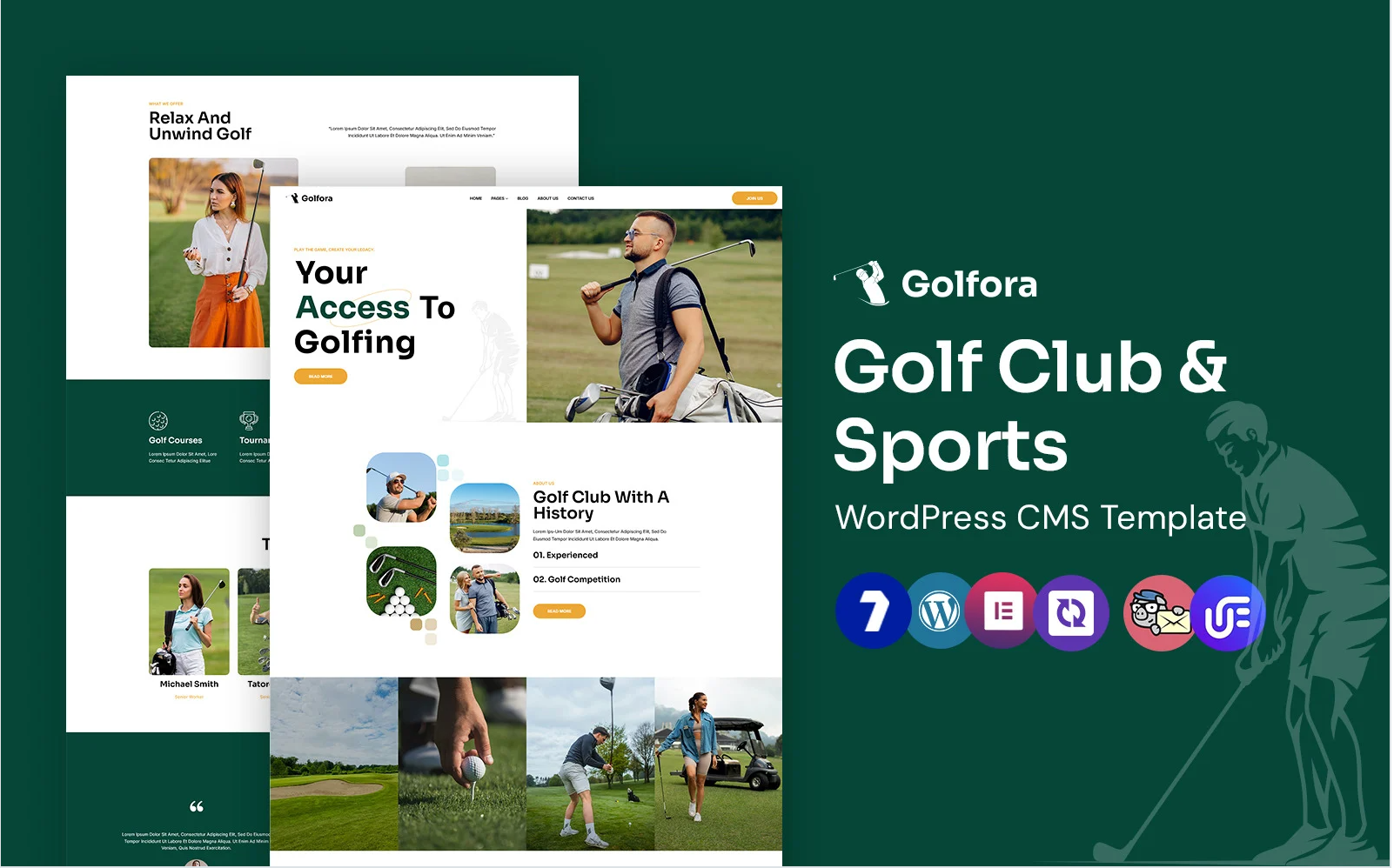 Golfora - Golf Course and Academy WordPress Elementor Theme