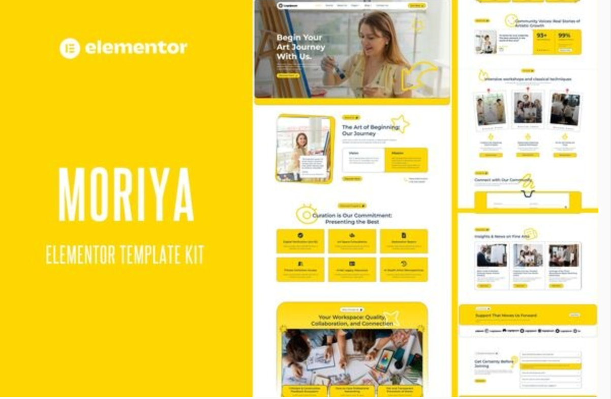Moriya - Art Community Elementor Template Kit