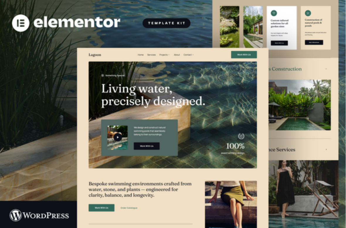 Lagoon – Pool Construction & Landscape Architecture Elementor Template Kit