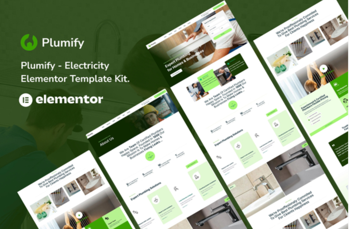 Plumify – Plumber Service Elementor Template Kit